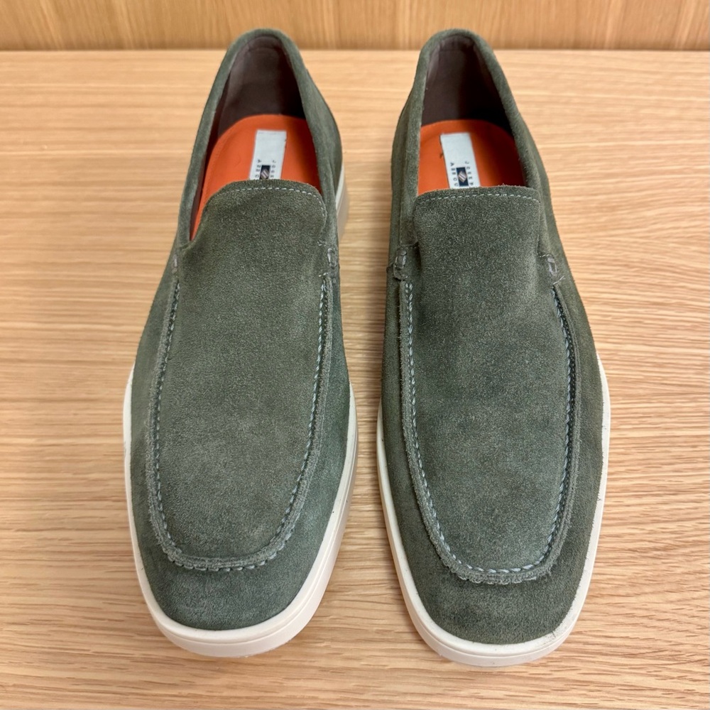Joseph Abboud Hunter Green Suede Loafers - Picture 2 of 7